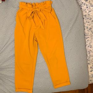 Mustard Cropped/Ankle Trousers Size M (7-9)